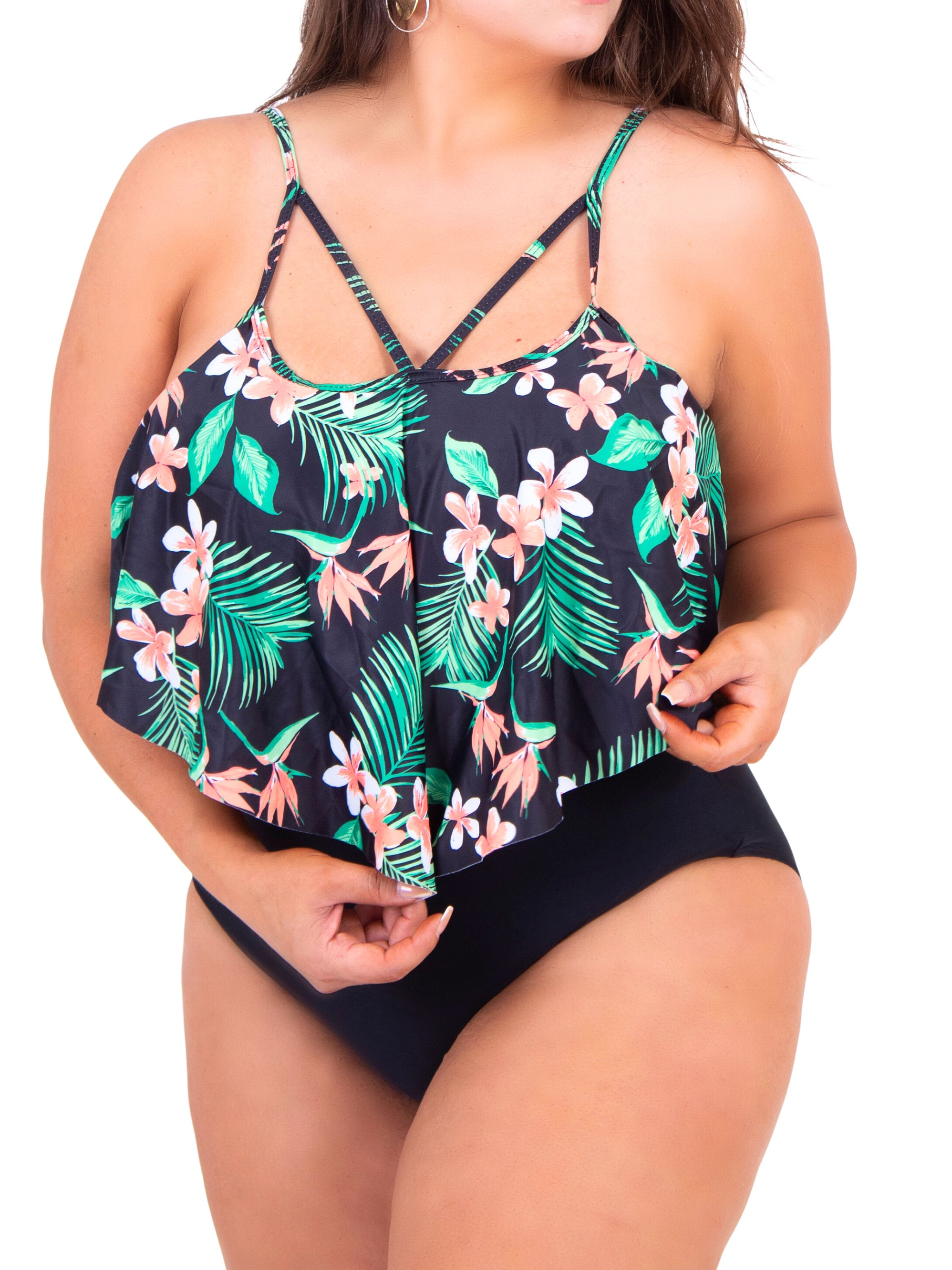 Bikini tiro alto floral Cruzado 1