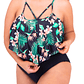 Bikini tiro alto floral Cruzado - Miniatura 1