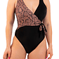 Traje de baño cruzado Snake negro - Miniatura 1