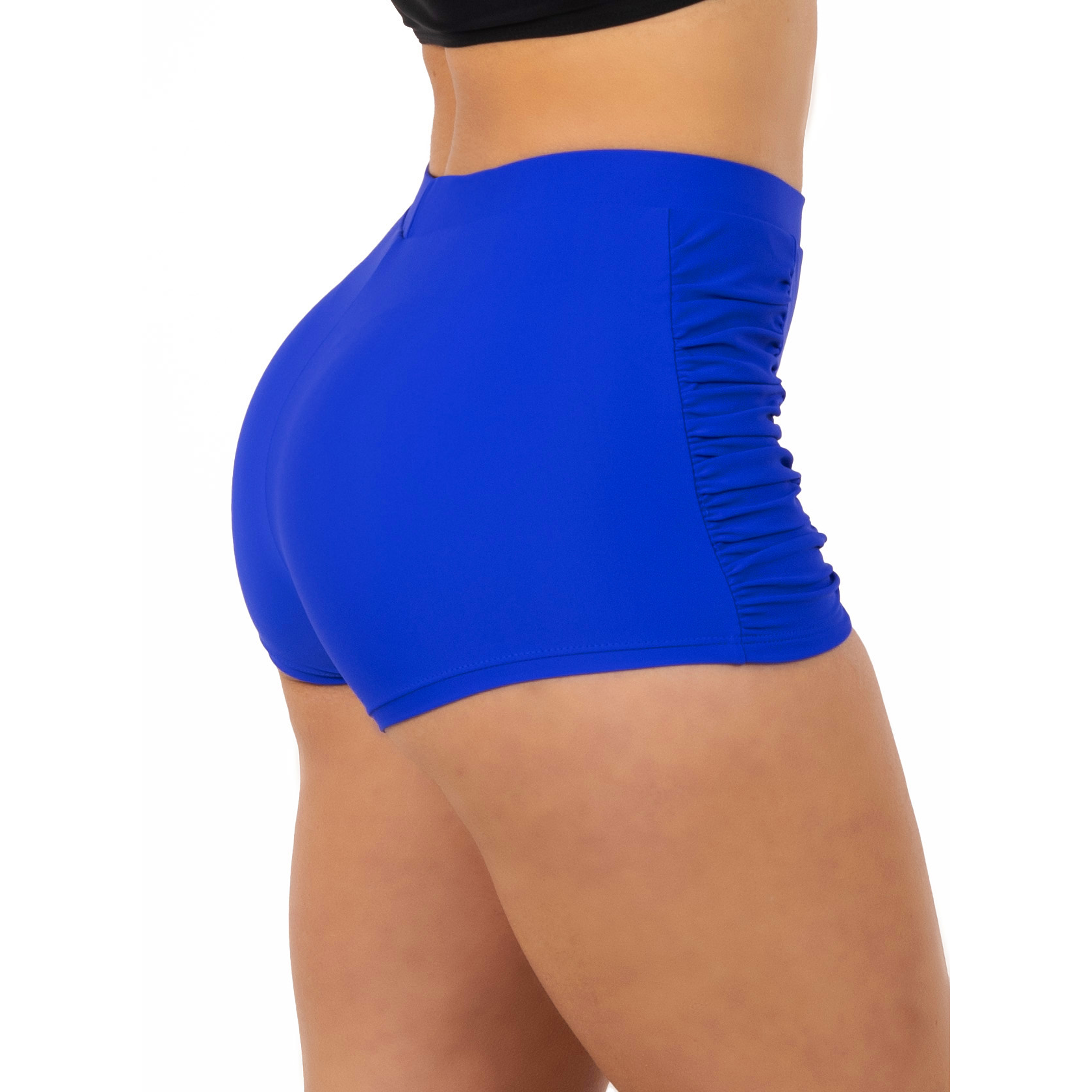 Short traje de baño Drap colores tiro alto Azul 3
