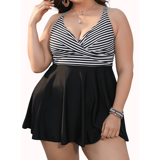 Tankini short Vestido líneas Lorde