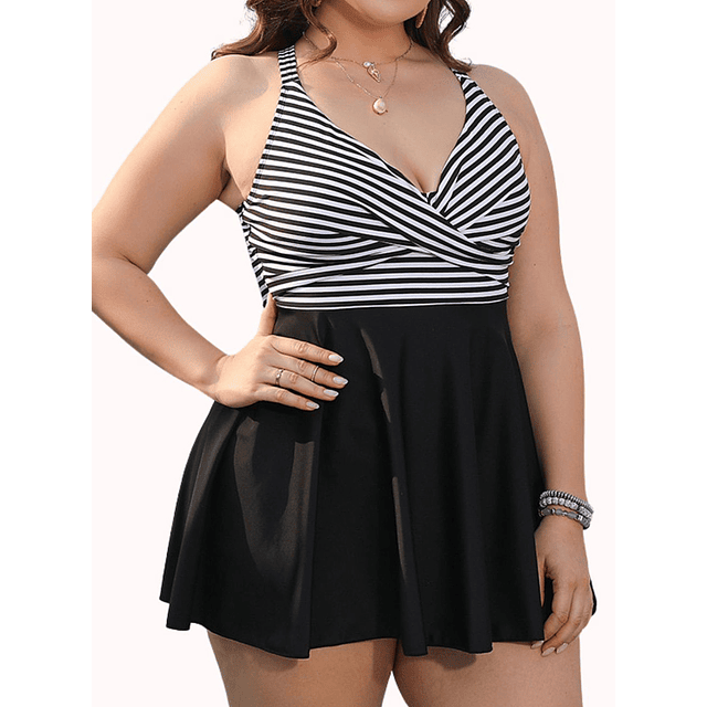 Tankini short Vestido líneas Lorde