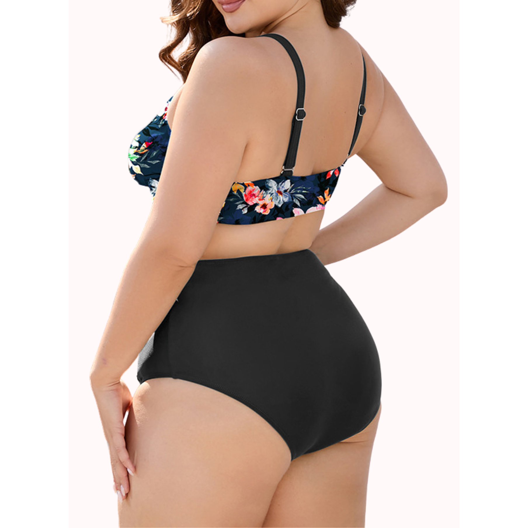 Bikini tiro alto escote V colores 2