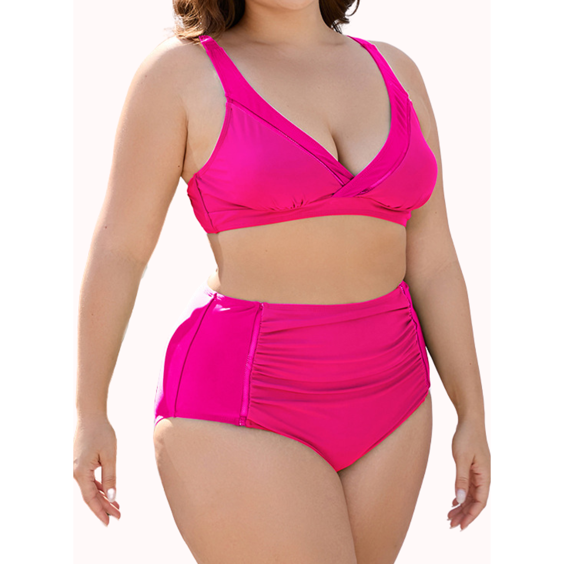 Bikini tiro alto escote V colores 3