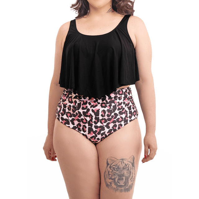 Bikini tiro alto Valhalla Animal Print