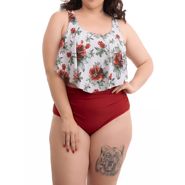 Bikini tiro alto Valhalla Rose