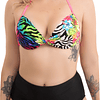 Top bikini básico estampado wild colores