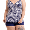 Tankini short mujer escote V colores