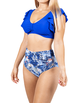 Bikini tiro alto Mare Azul