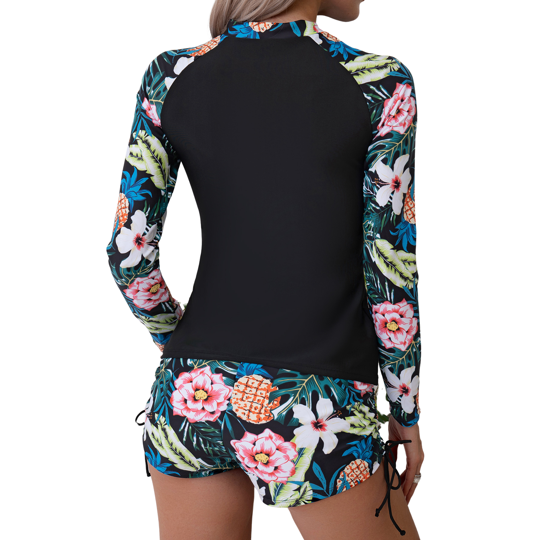 Bikini tiro alto surfer floral Waikiki estampados 4