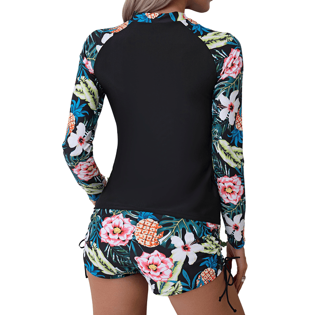 Bikini tiro alto surfer floral Waikiki estampados