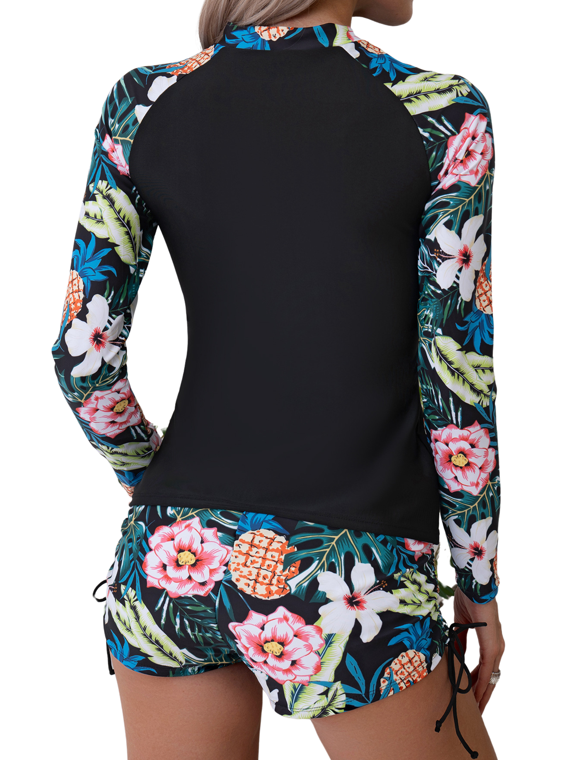 Bikini tiro alto surfer floral Waikiki estampados 4