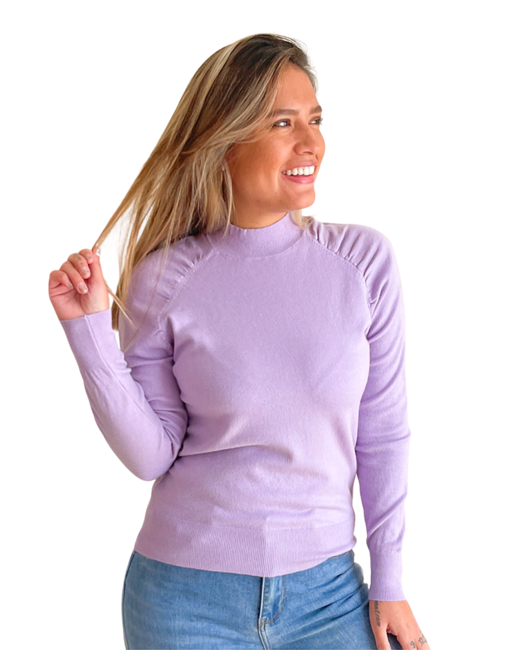 Sweater cuello medio Melisa colores