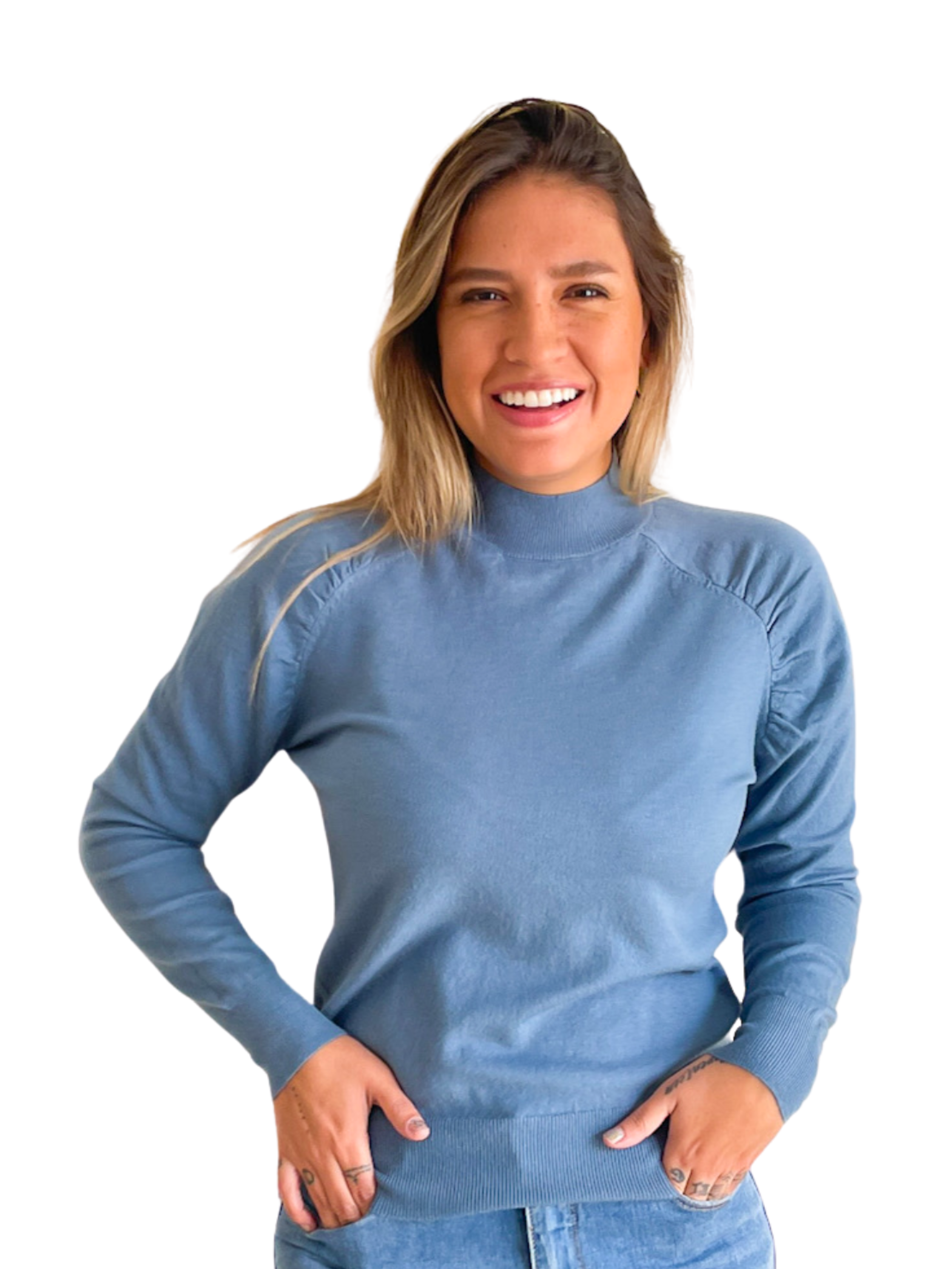 Sweater cuello medio Melisa colores 3