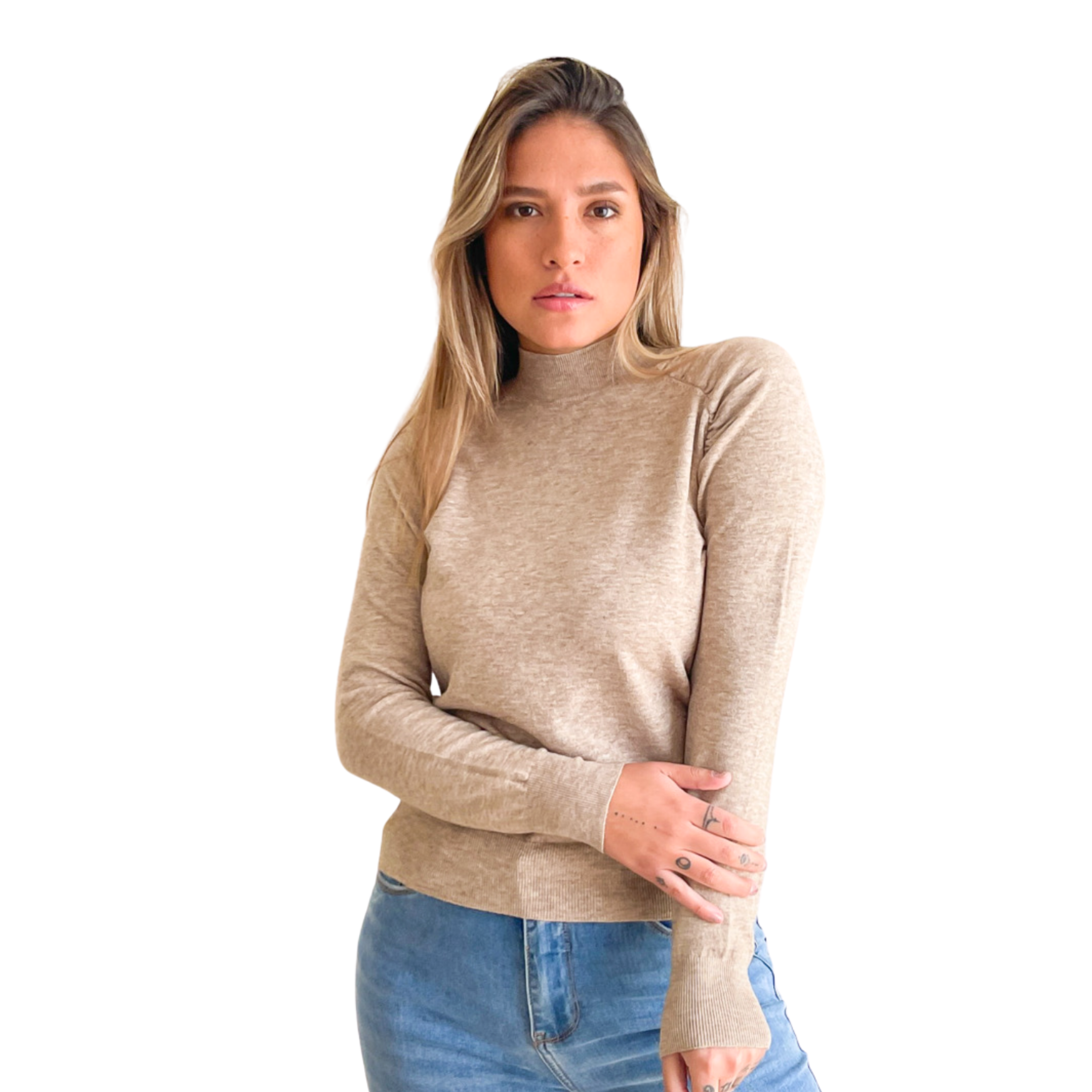 Sweater cuello medio Melisa colores 15