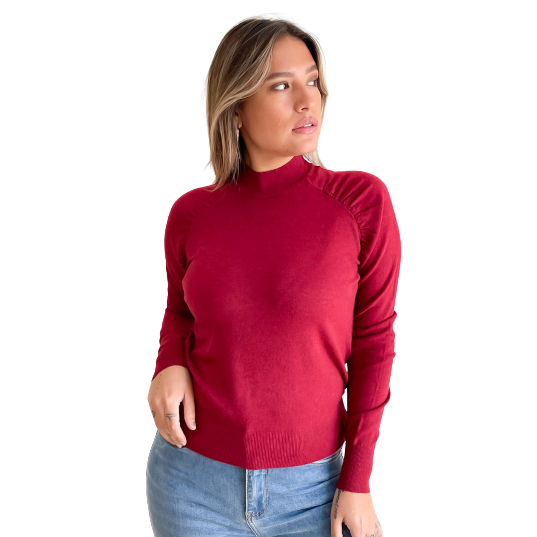 Sweater cuello medio Melisa colores 16