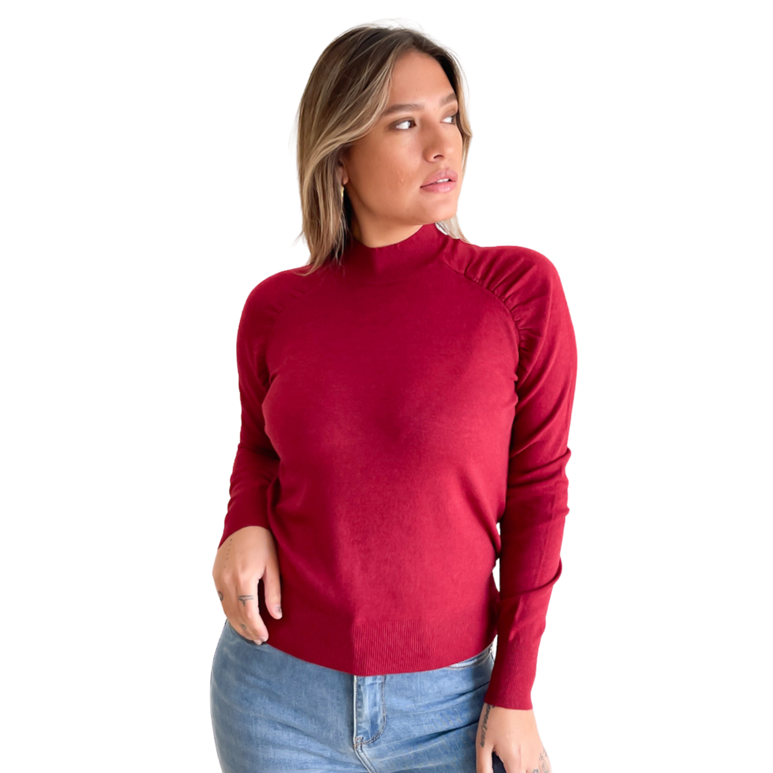 Sweater cuello medio Melisa colores 16