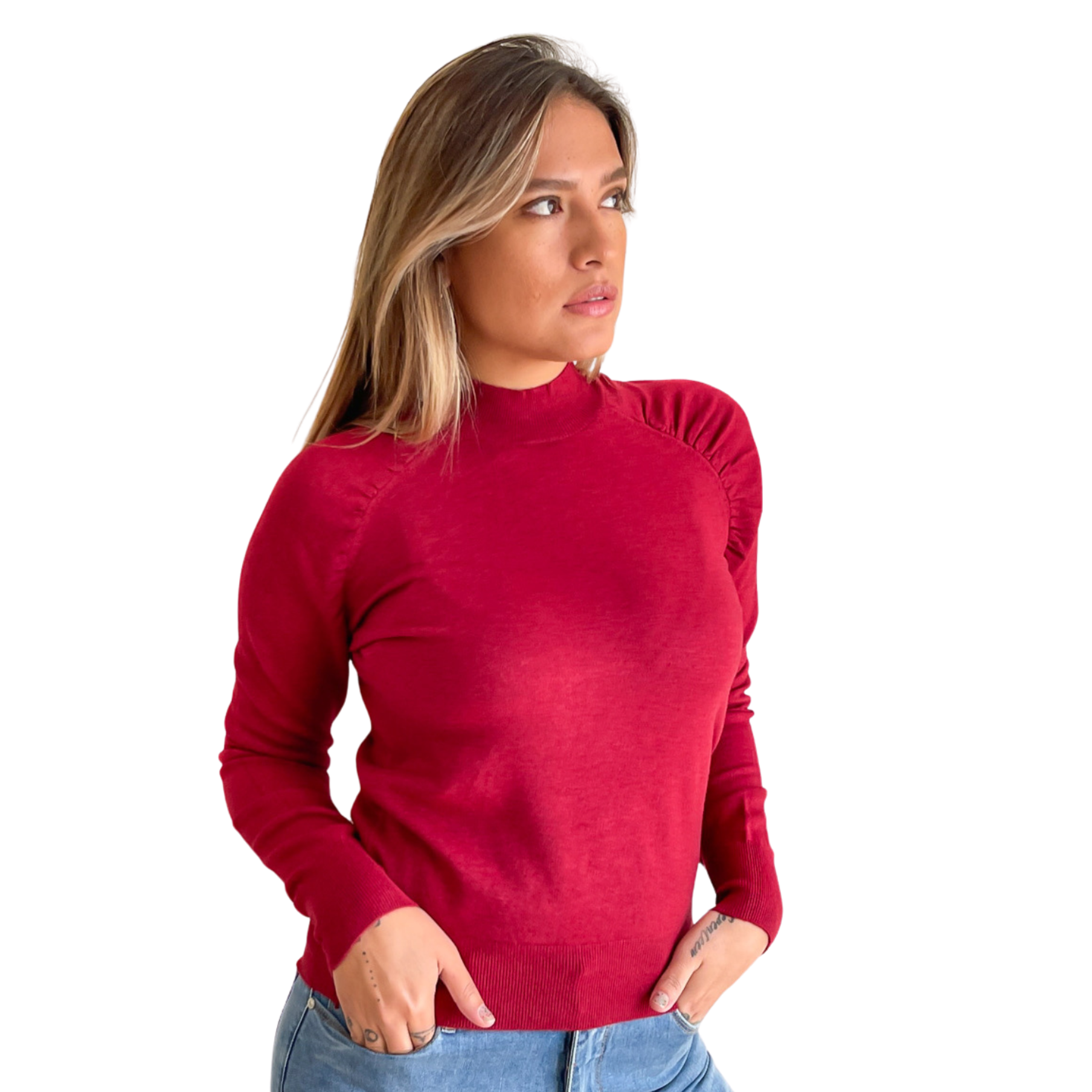 Sweater cuello medio Melisa colores 17