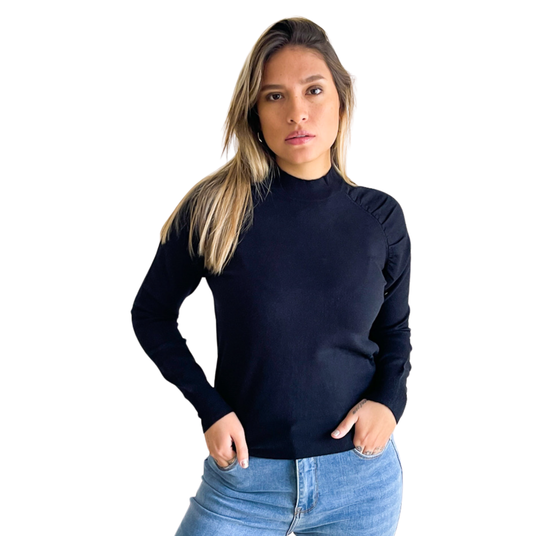 Sweater cuello medio Melisa colores 18