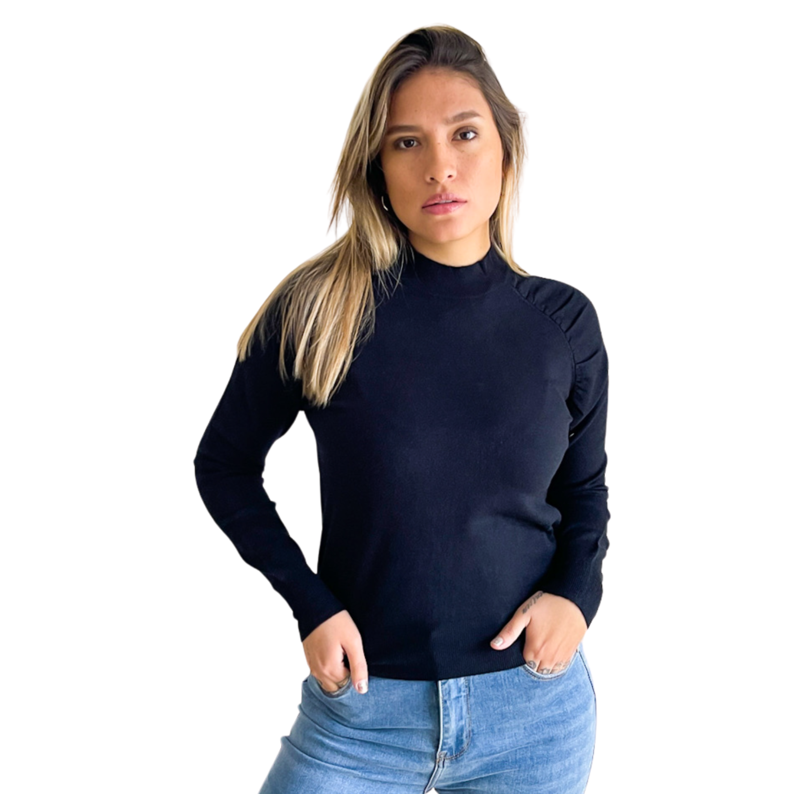 Sweater cuello medio Melisa colores 18