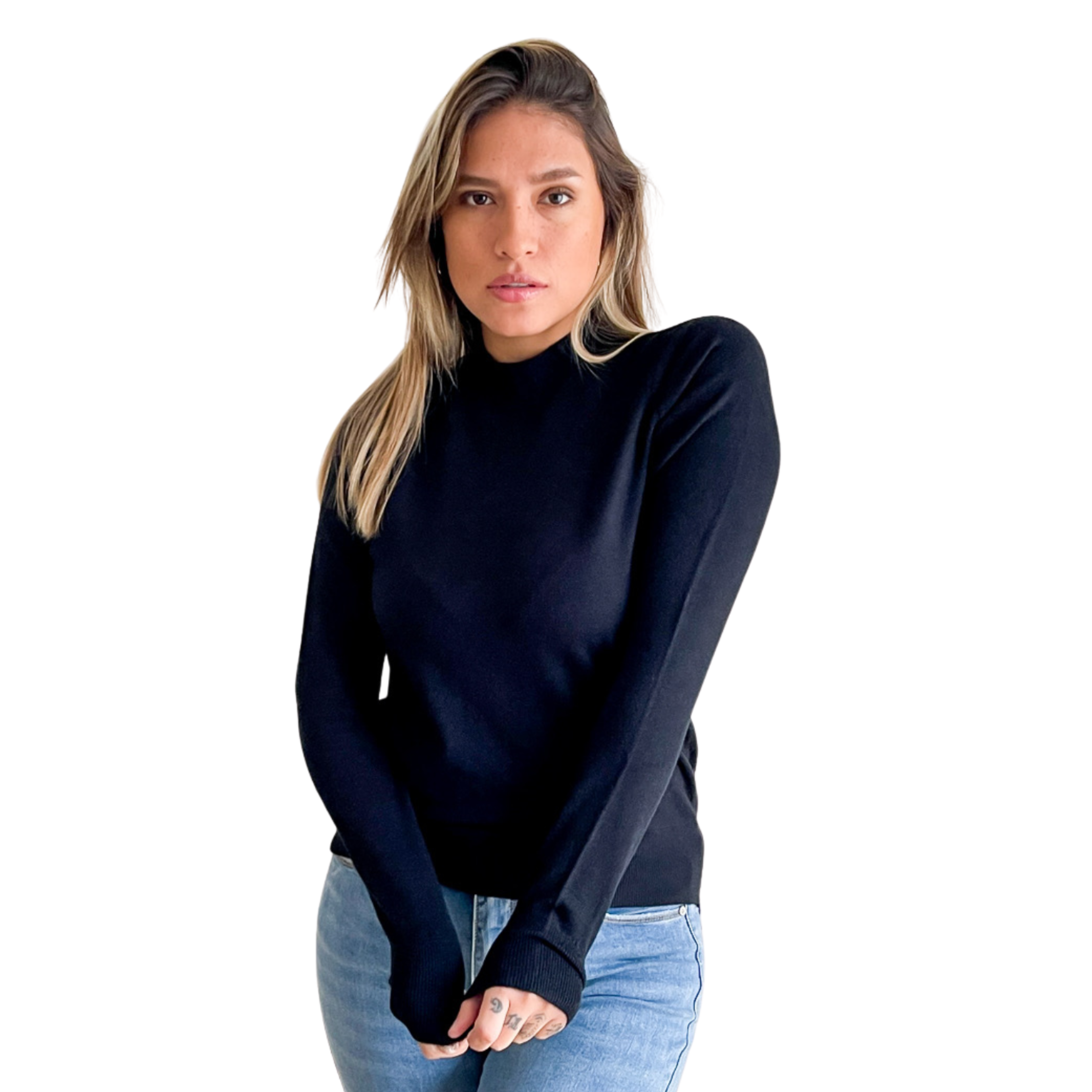 Sweater cuello medio Melisa colores 19