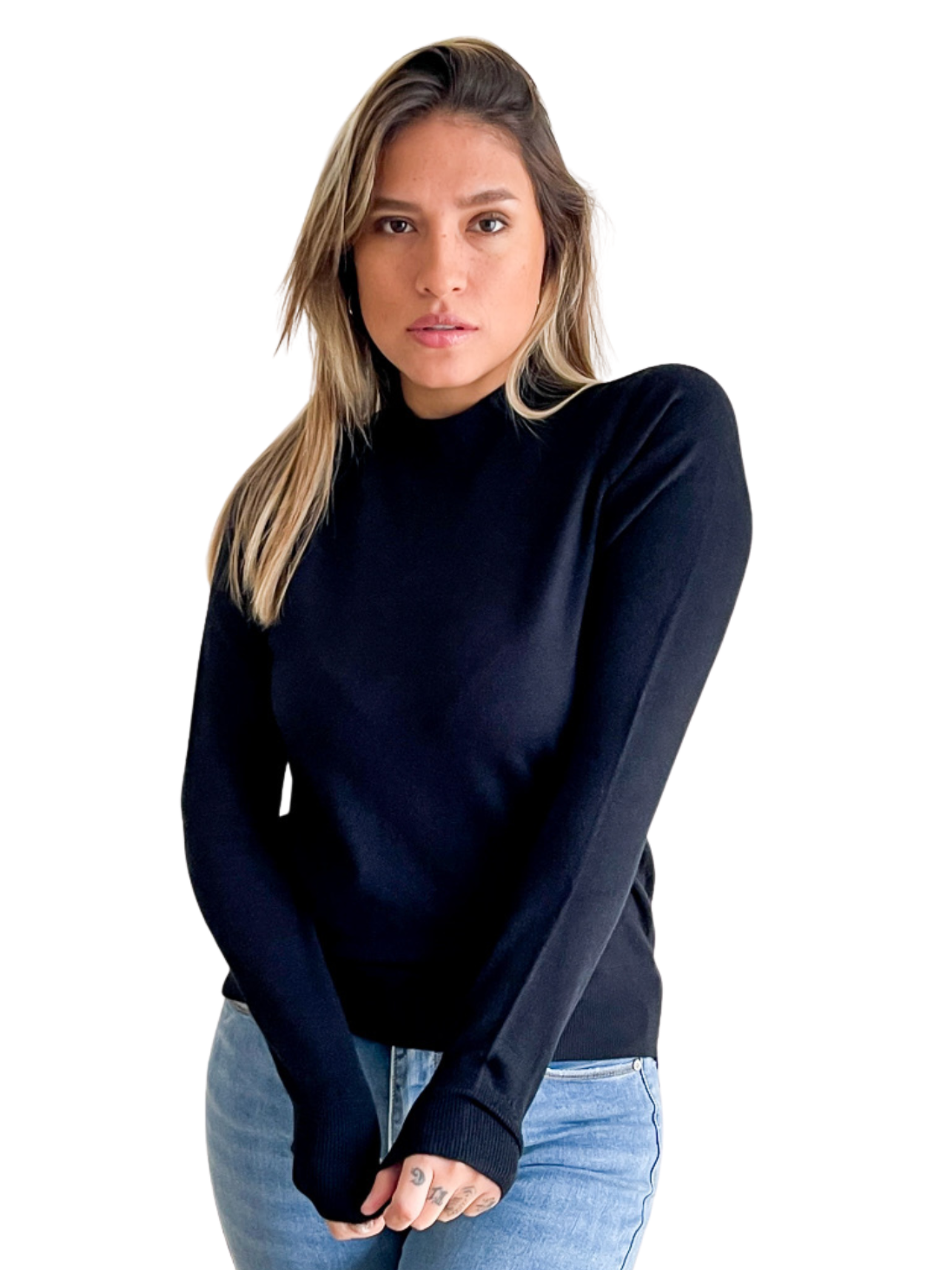 Sweater cuello medio Melisa colores 19