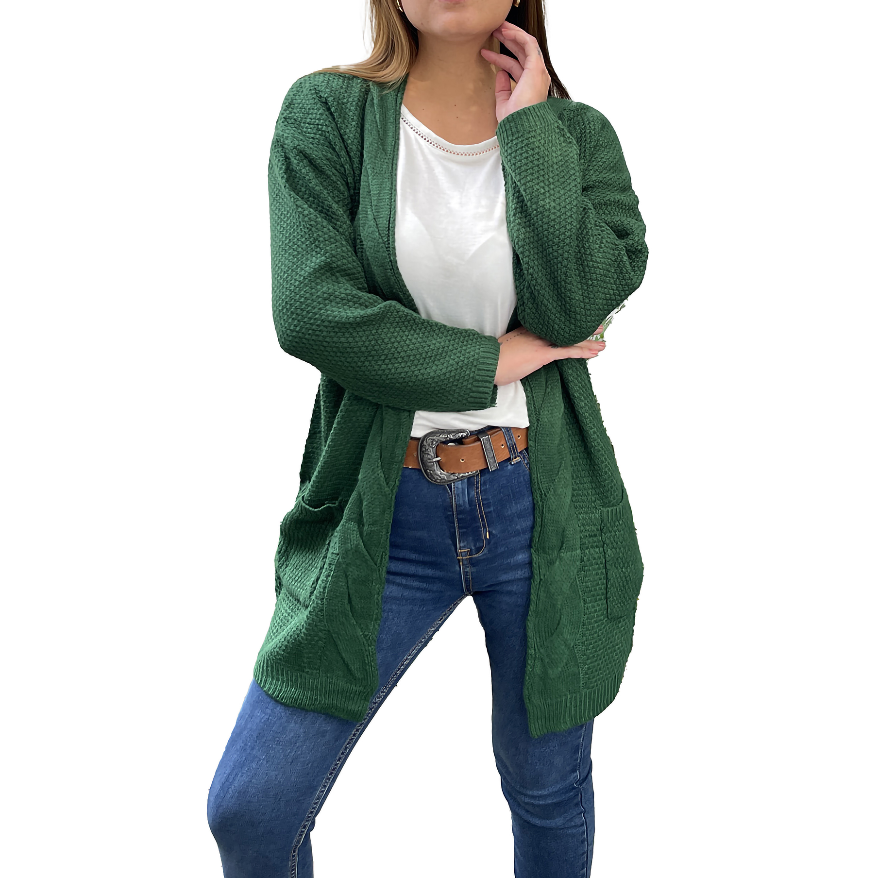 Cardigán invierno lana spandex Luna 4