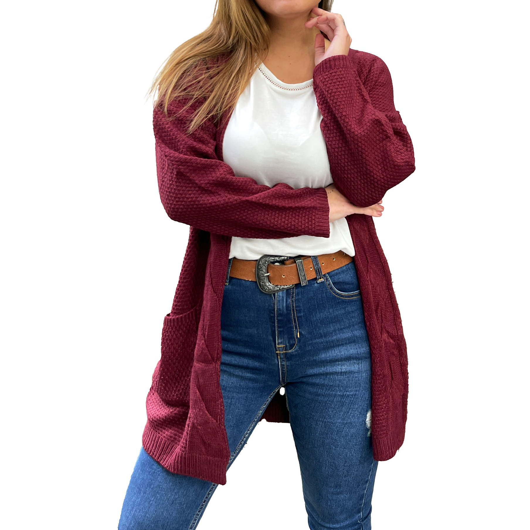 Cardigán invierno lana spandex Luna 1