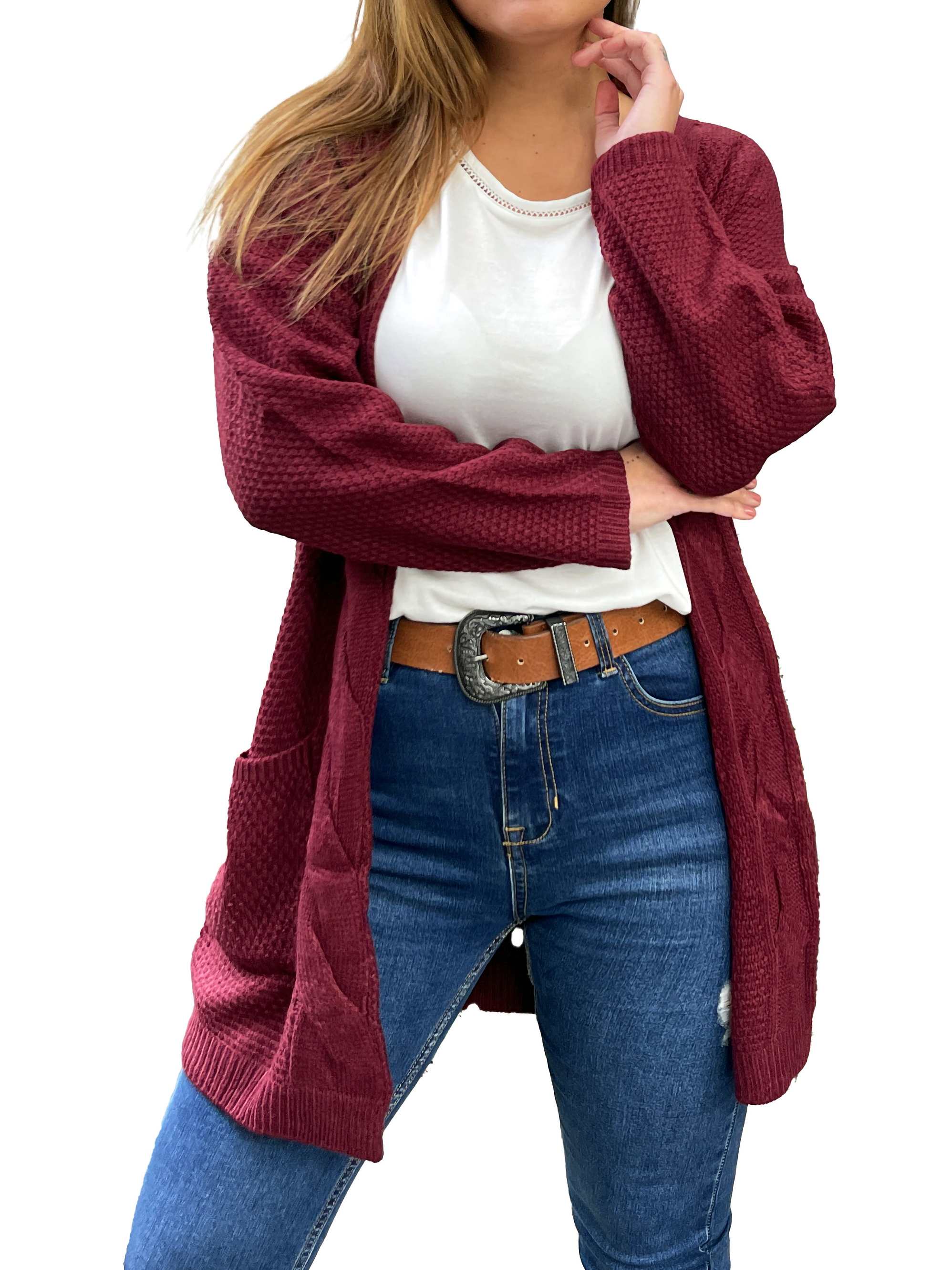 Cardigán invierno lana spandex Luna 1