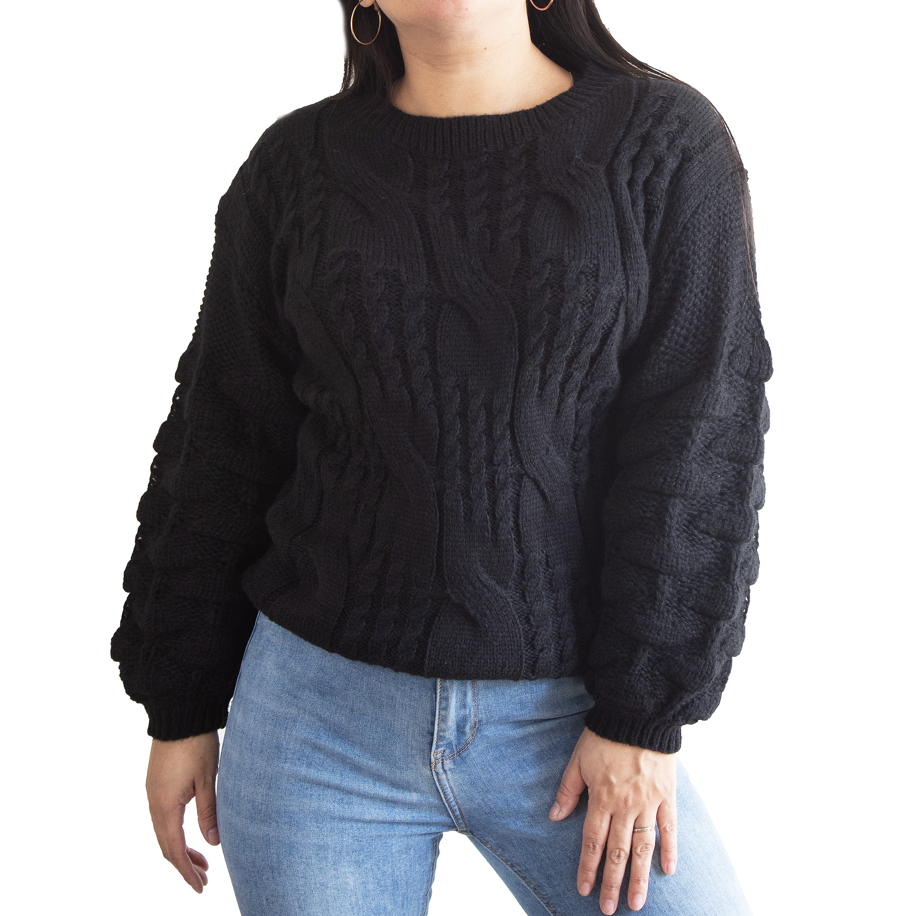 Chaleco mujer lana manga pompón Pandora 10