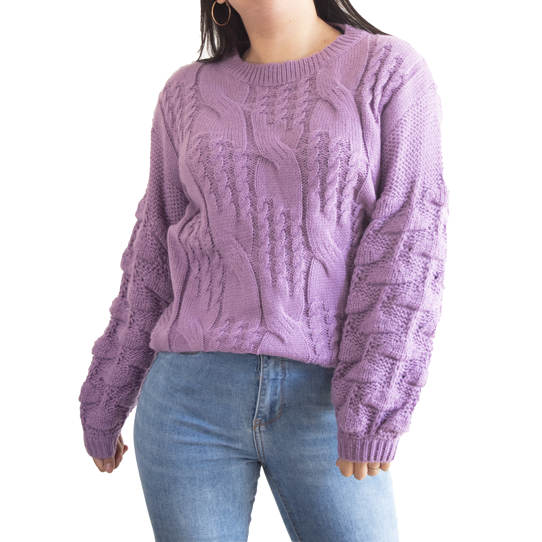 Chaleco mujer lana manga pompón Pandora 11