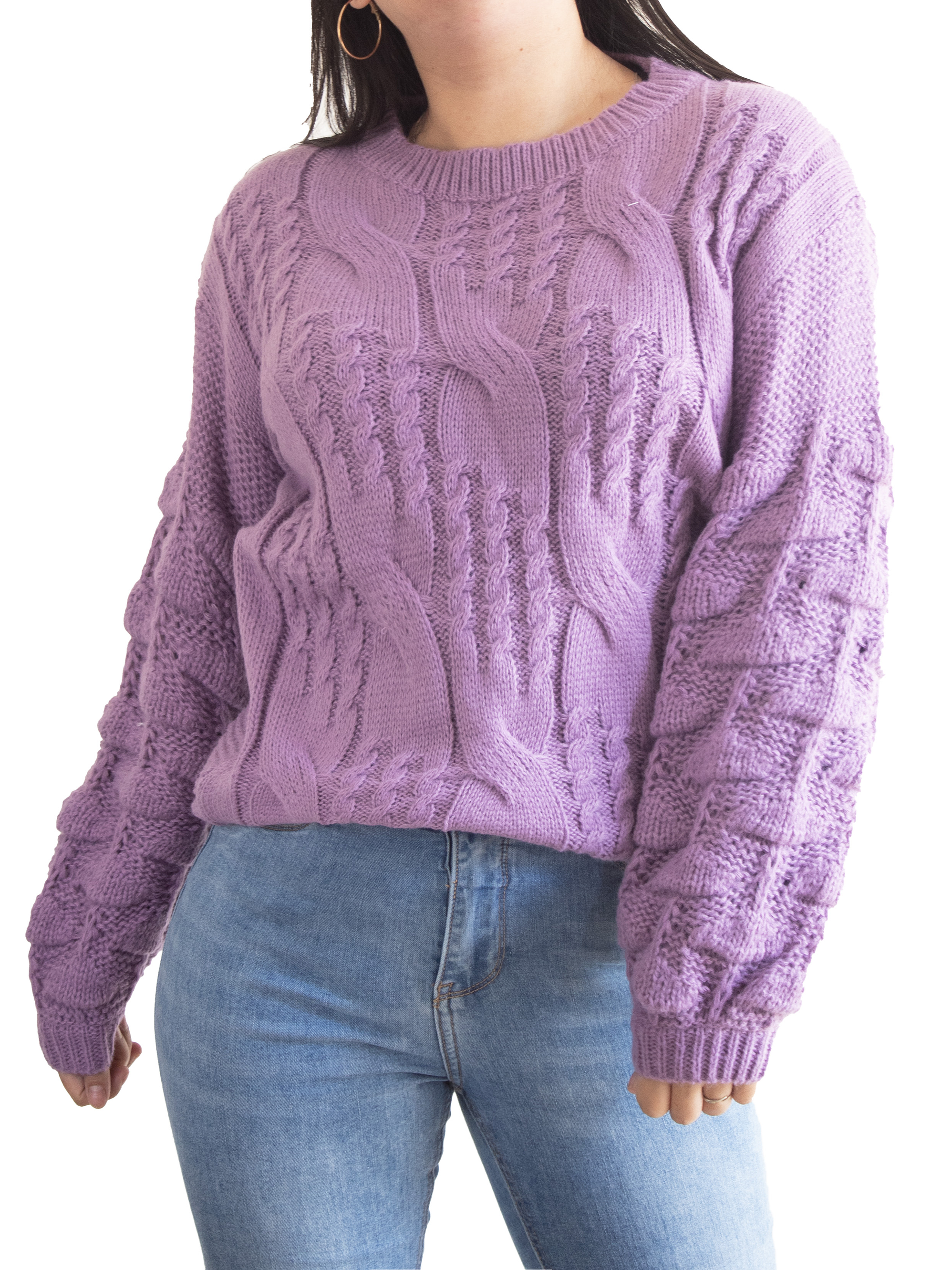 Chaleco mujer lana manga pompón Pandora 11