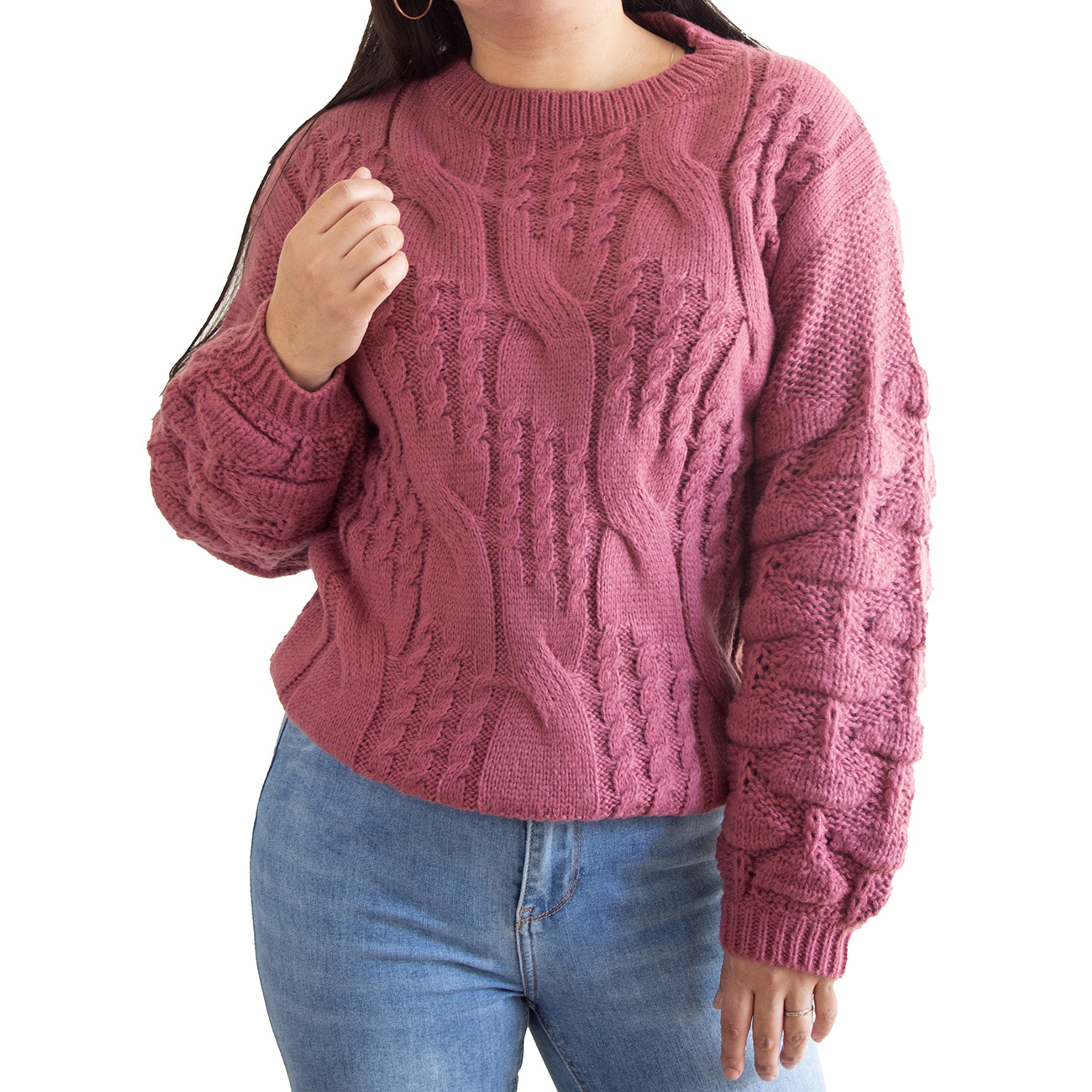 Chaleco mujer lana manga pompón Pandora 13