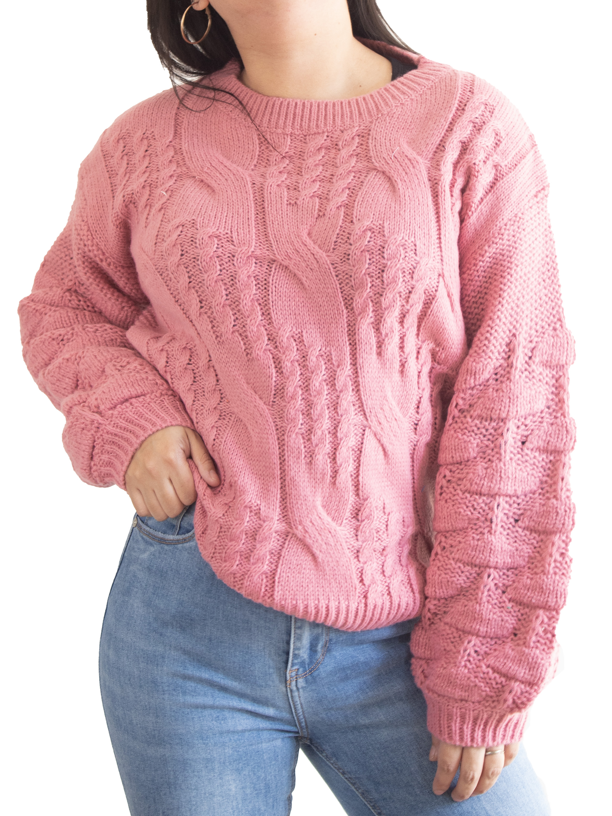 Chaleco mujer lana manga pompón Pandora 9