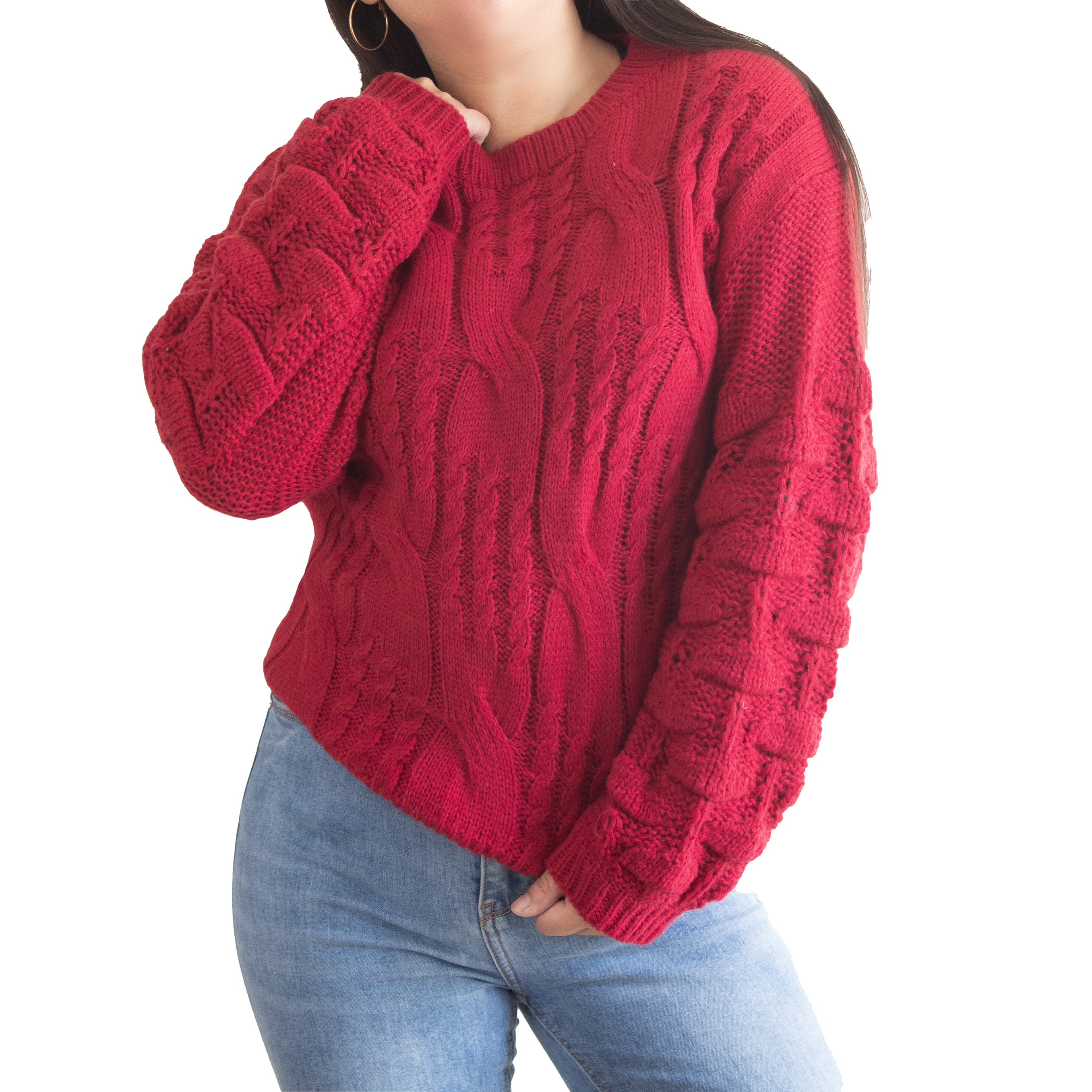 Chaleco mujer lana manga pompón Pandora 15