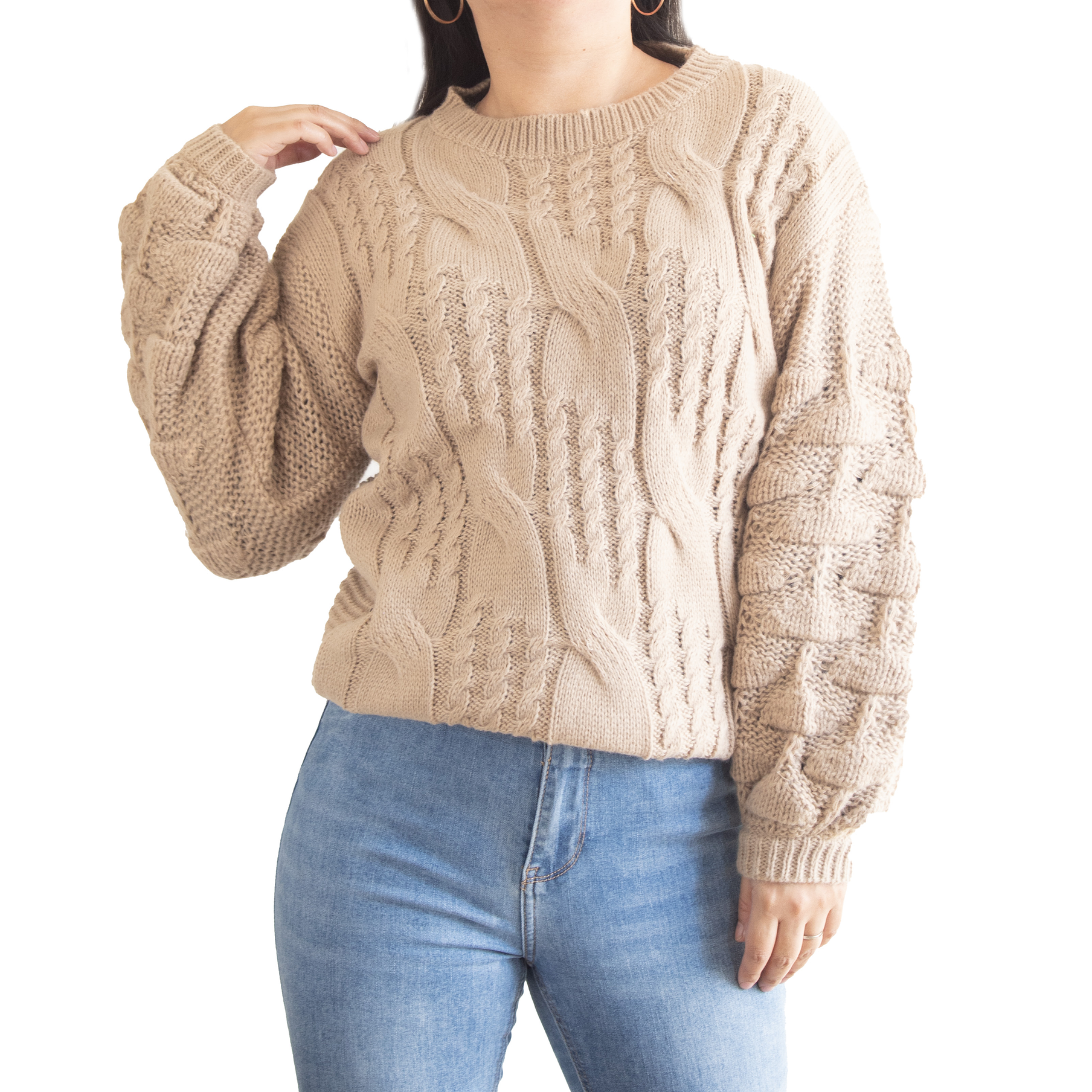 Chaleco mujer lana manga pompón Pandora 18