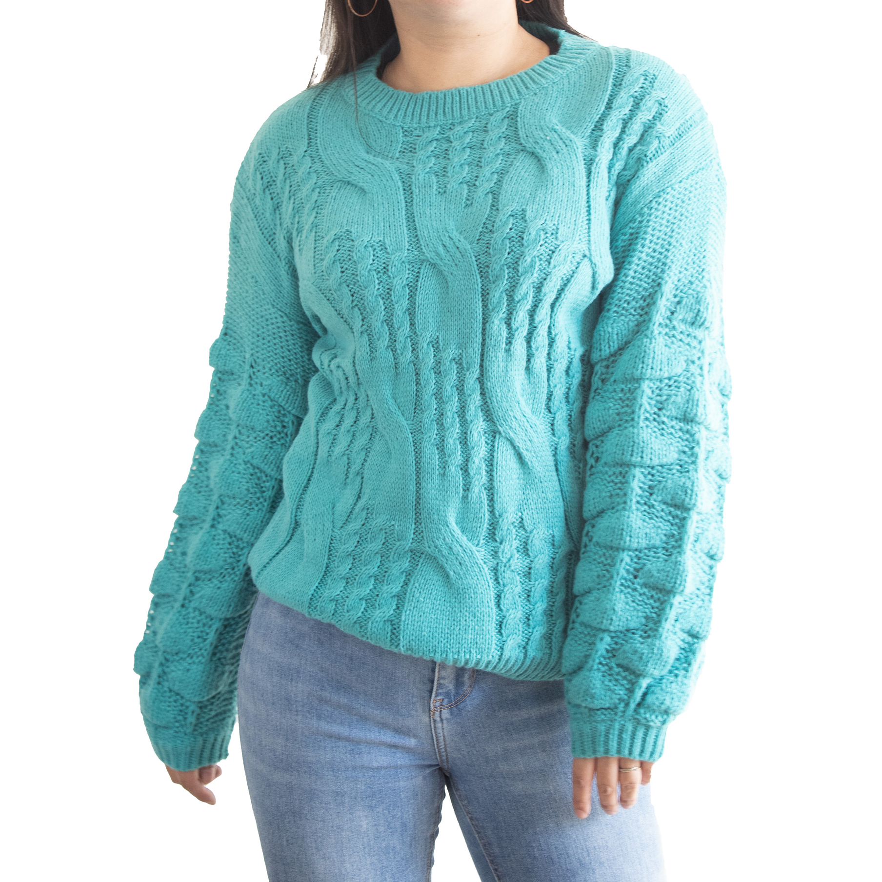 Chaleco mujer lana manga pompón Pandora 20