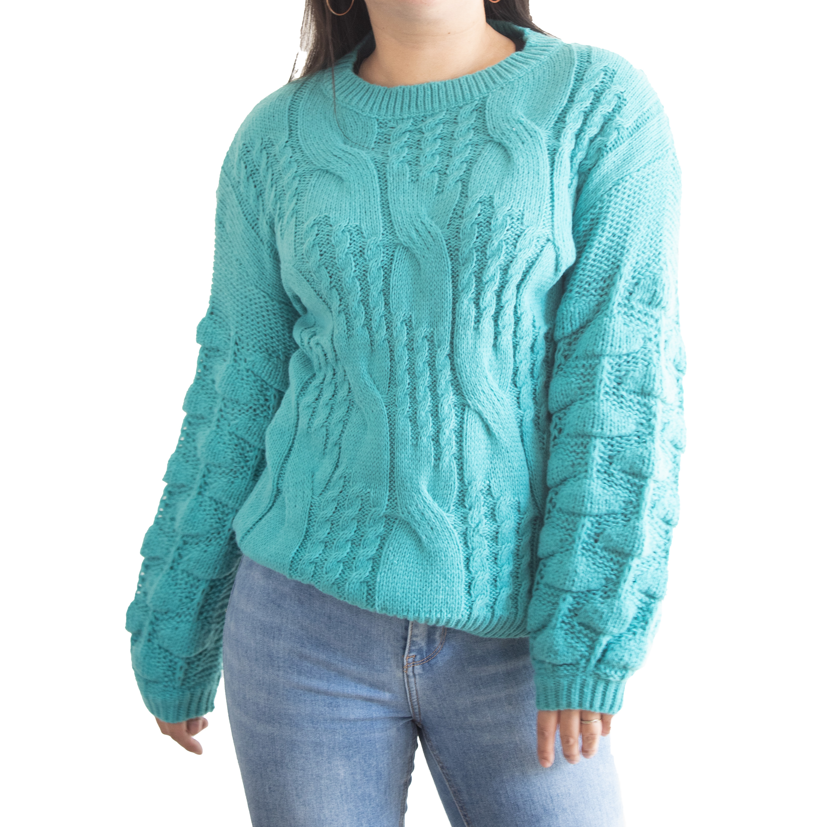 Chaleco mujer lana manga pompón Pandora 20