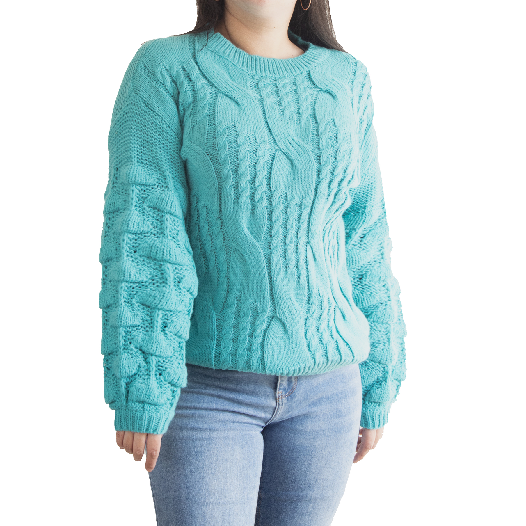 Chaleco mujer lana manga pompón Pandora 21