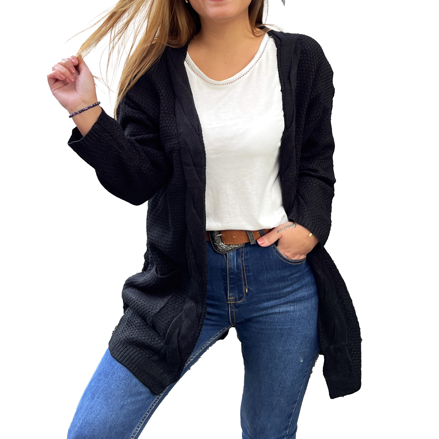 Cardigán invierno lana spandex Luna 8