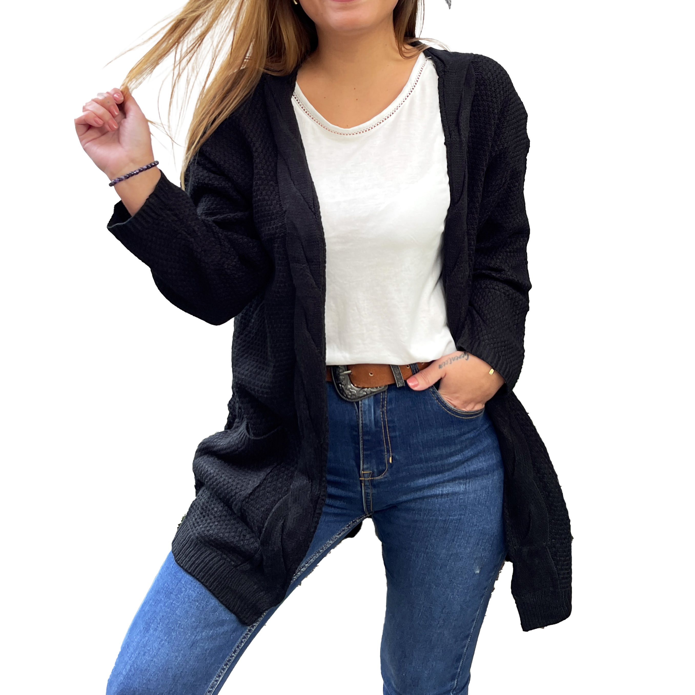 Cardigán invierno lana spandex Luna 8