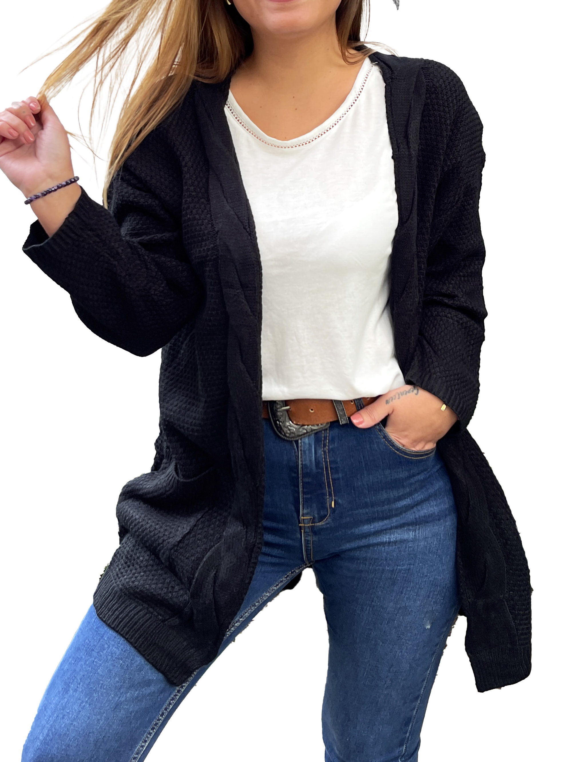 Cardigán invierno lana spandex Luna 8