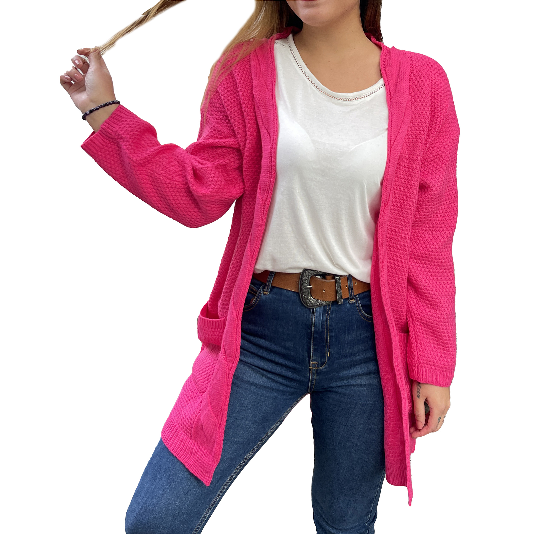 Cardigán invierno lana spandex Luna 10