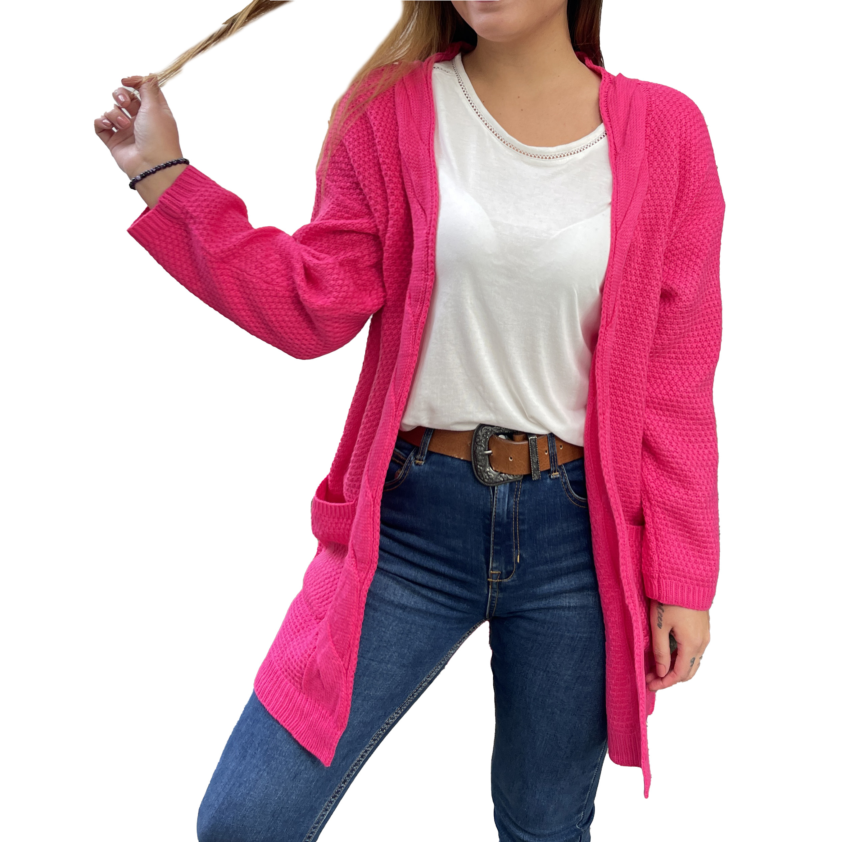 Cardigán invierno lana spandex Luna 10