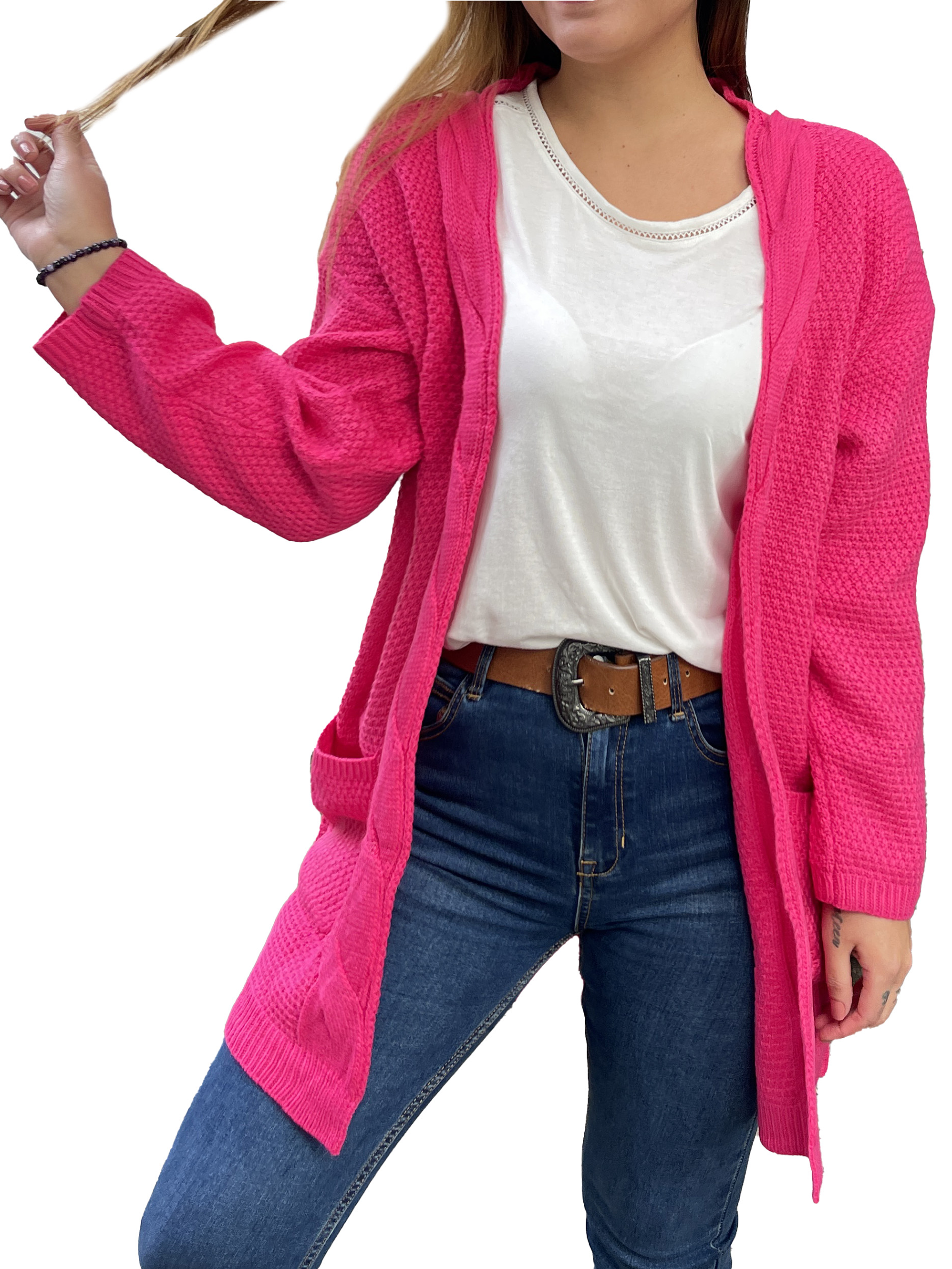 Cardigán invierno lana spandex Luna 10