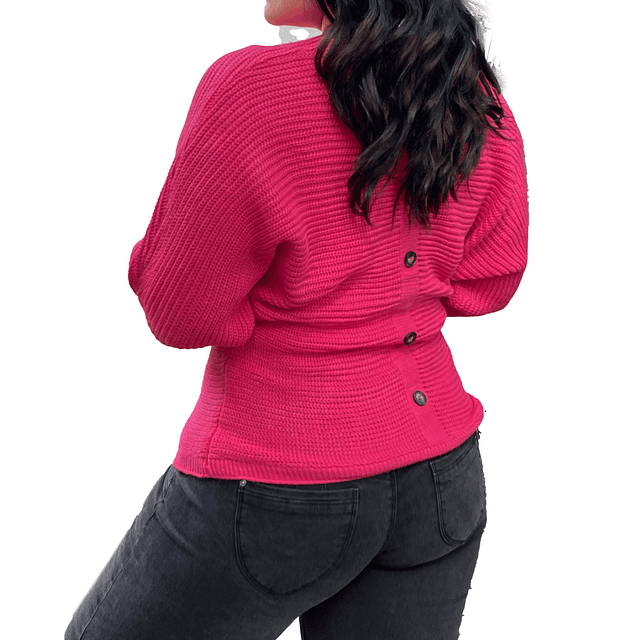 Sweater Oversize Botones traseros colores