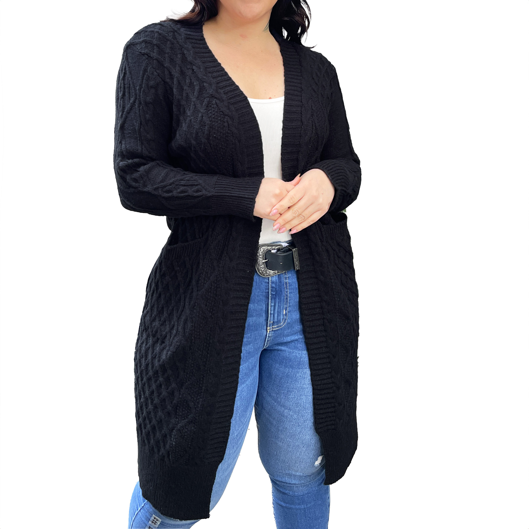 Cárdigan invierno grueso texturado colores 3