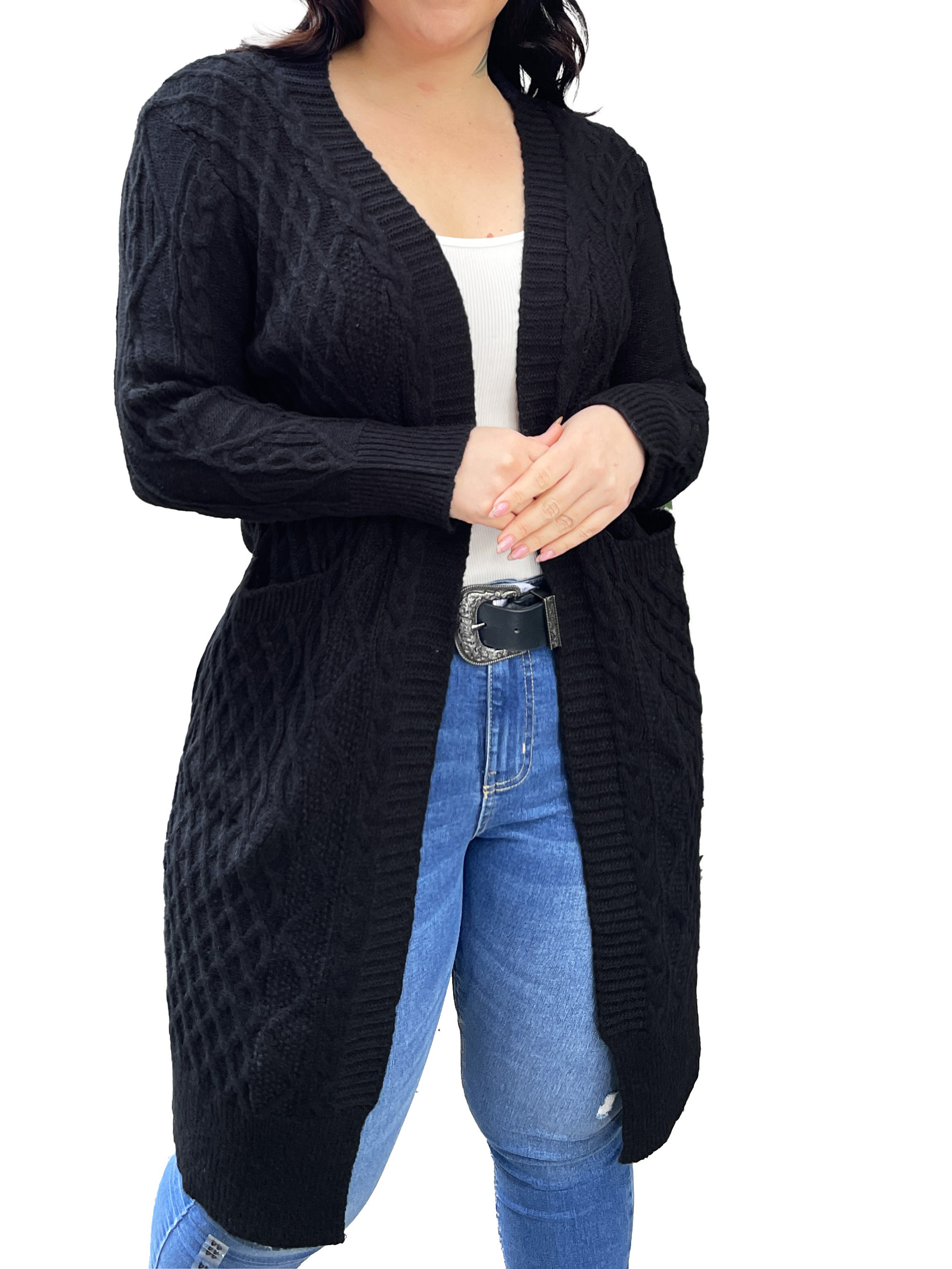 Cárdigan invierno grueso texturado colores 3