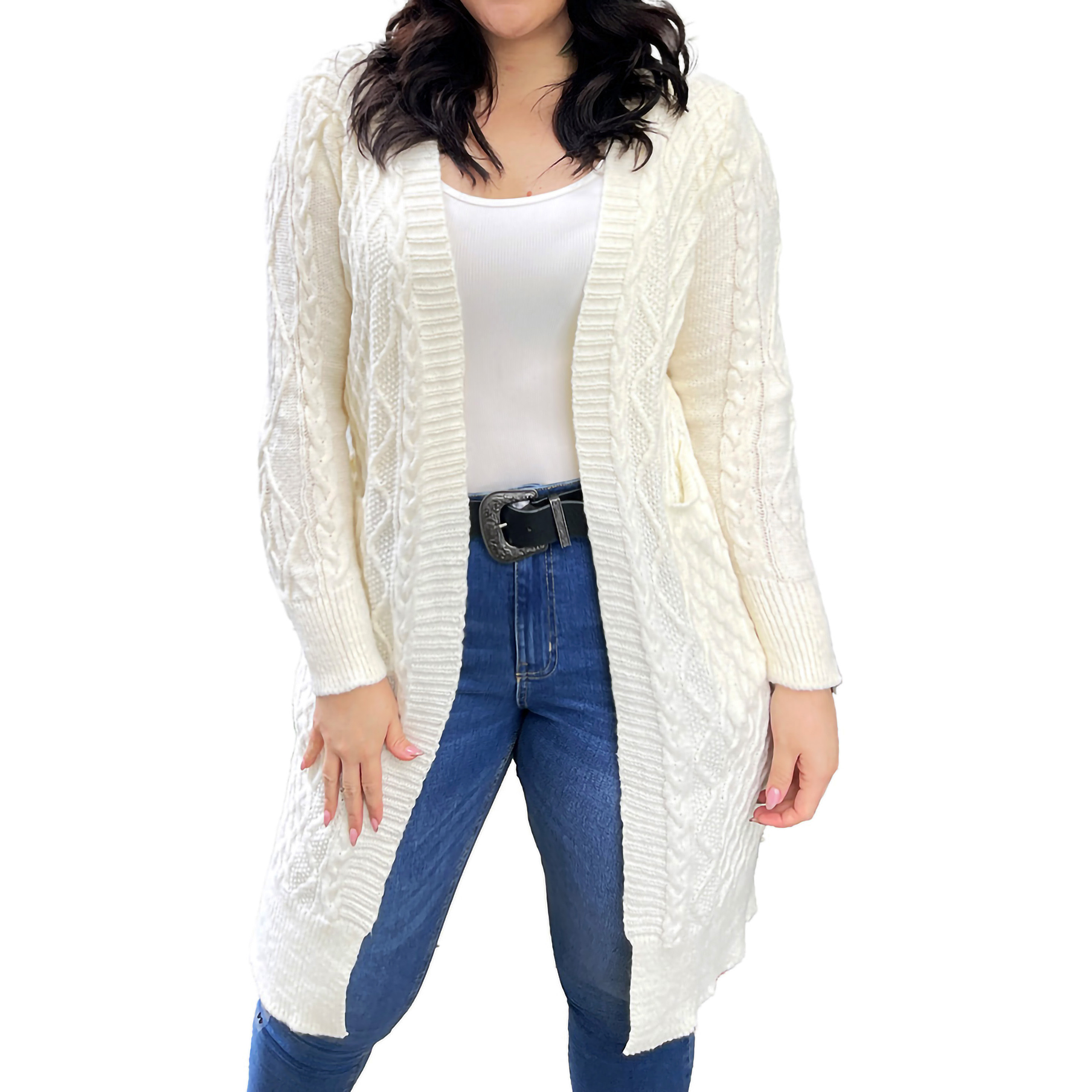 Cárdigan invierno grueso texturado colores 4