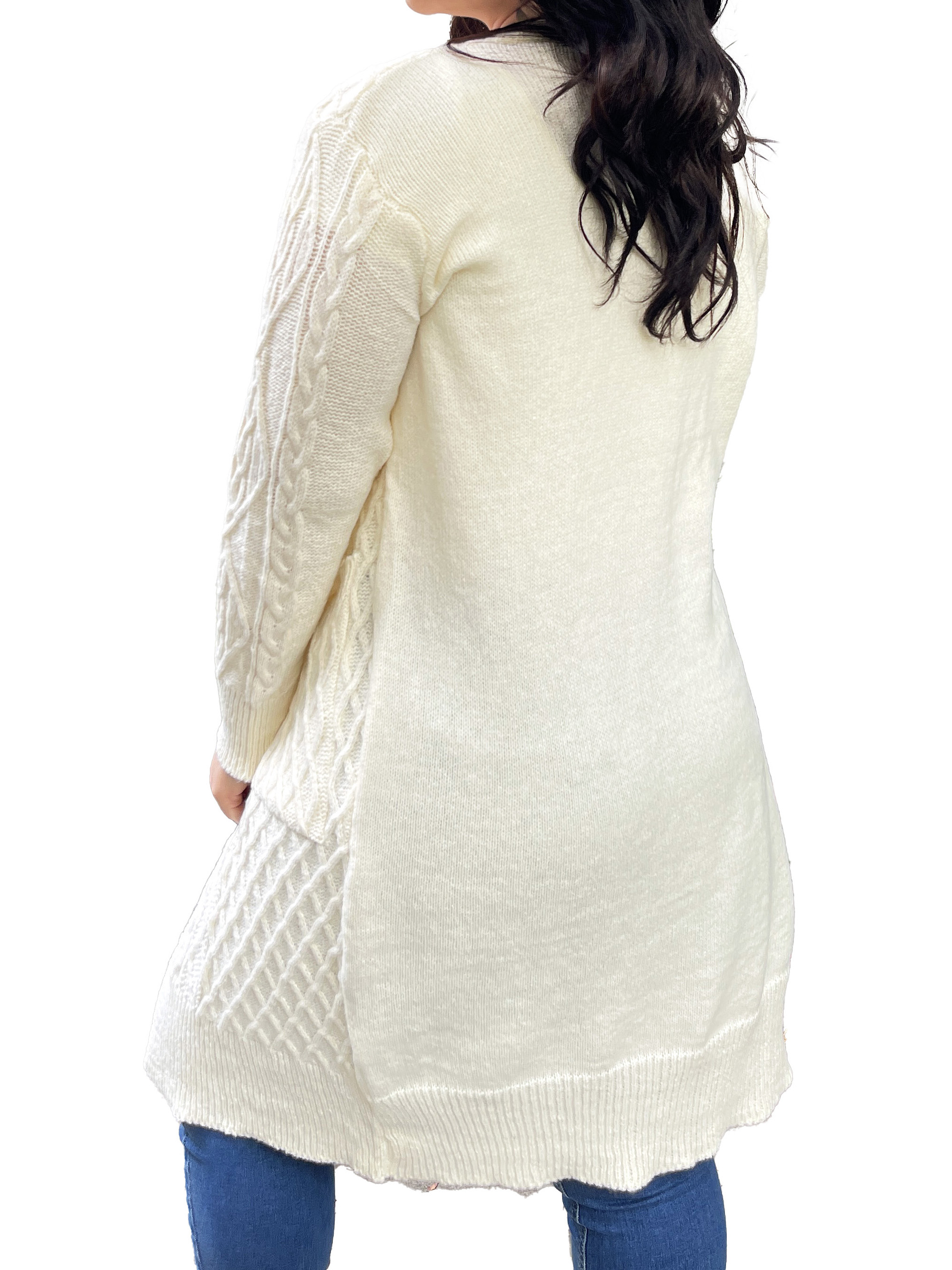 Cárdigan invierno grueso texturado colores 5